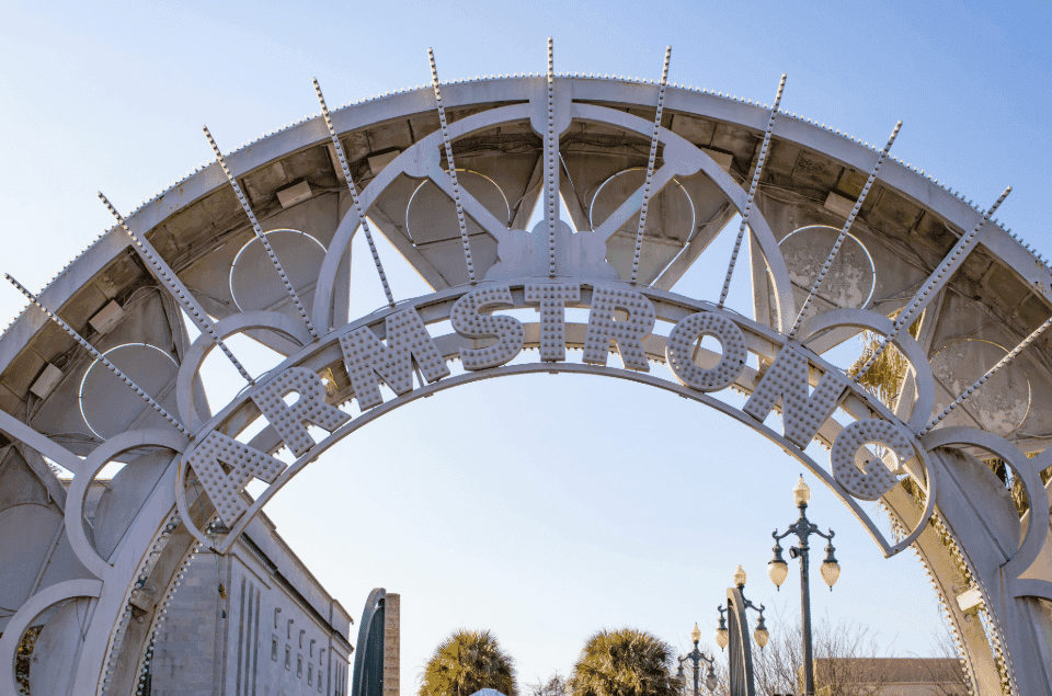 Armstrong Park arch in Treme, New Orleans