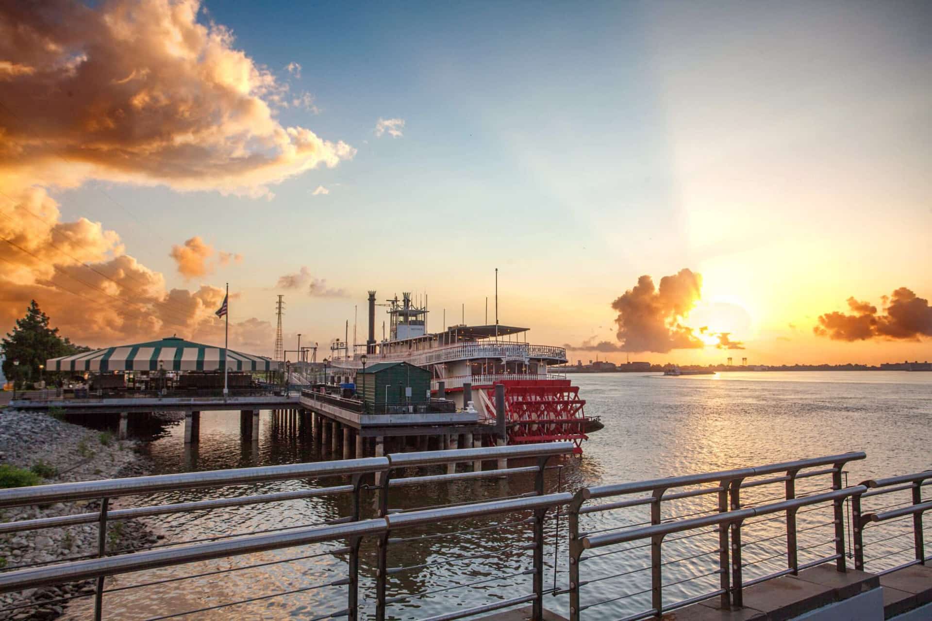 Steamboat on the Mississippi River in New Orleans