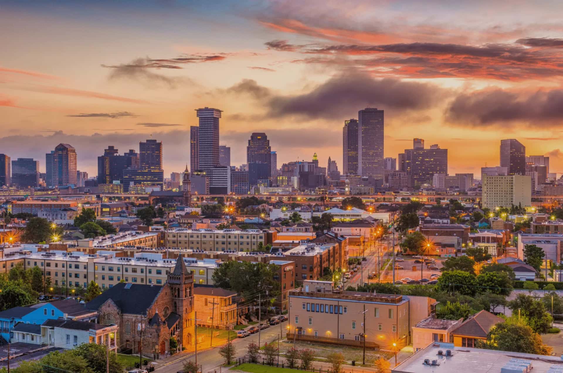 Aerial view of New Orleans