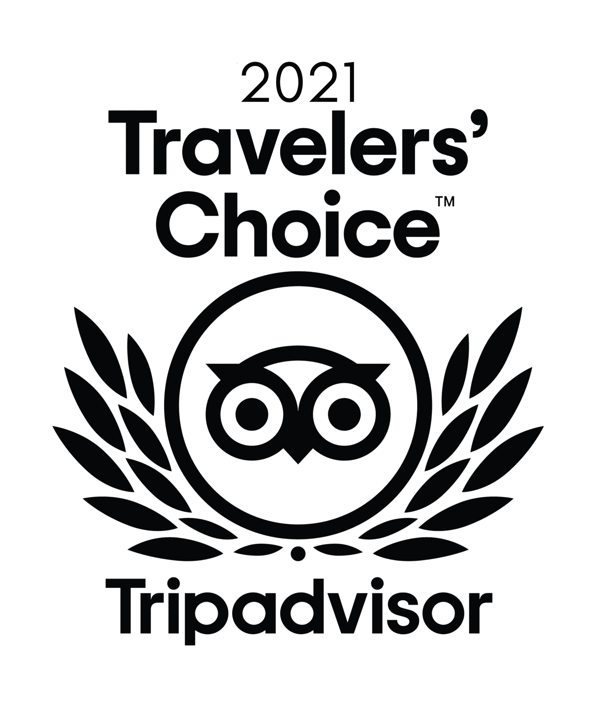 Tripadvisor Travelers' Choice 2021 award badge