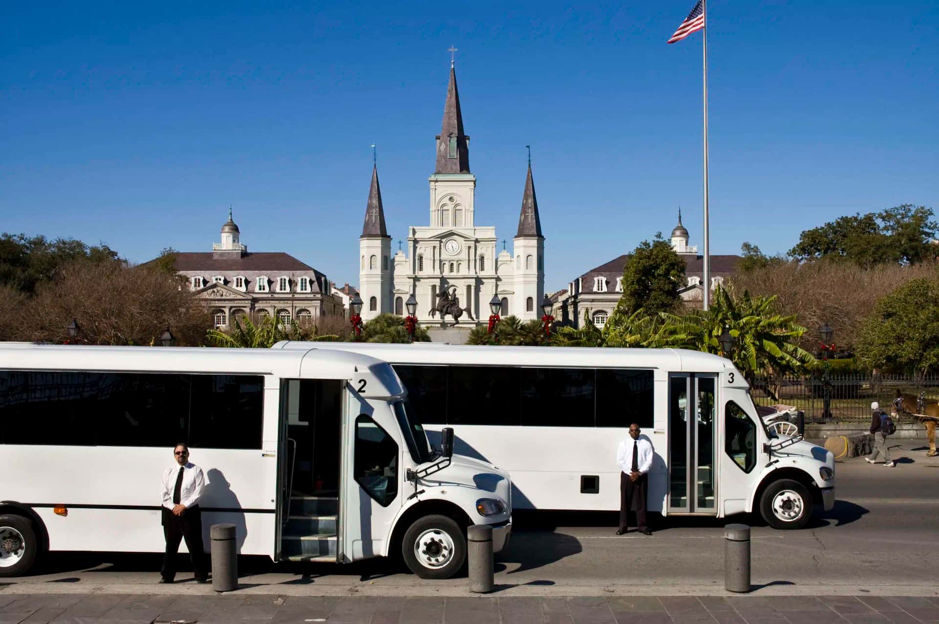 Audubon Coach transportation bus in New Orleans