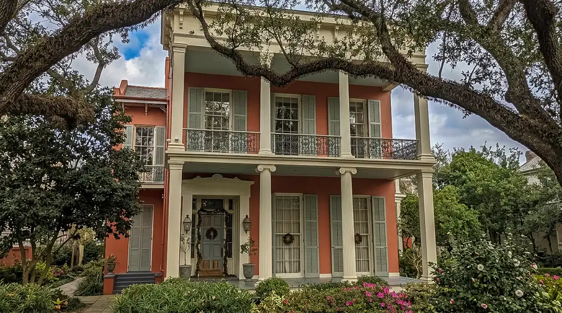Greek Revival mansion in the Garden District