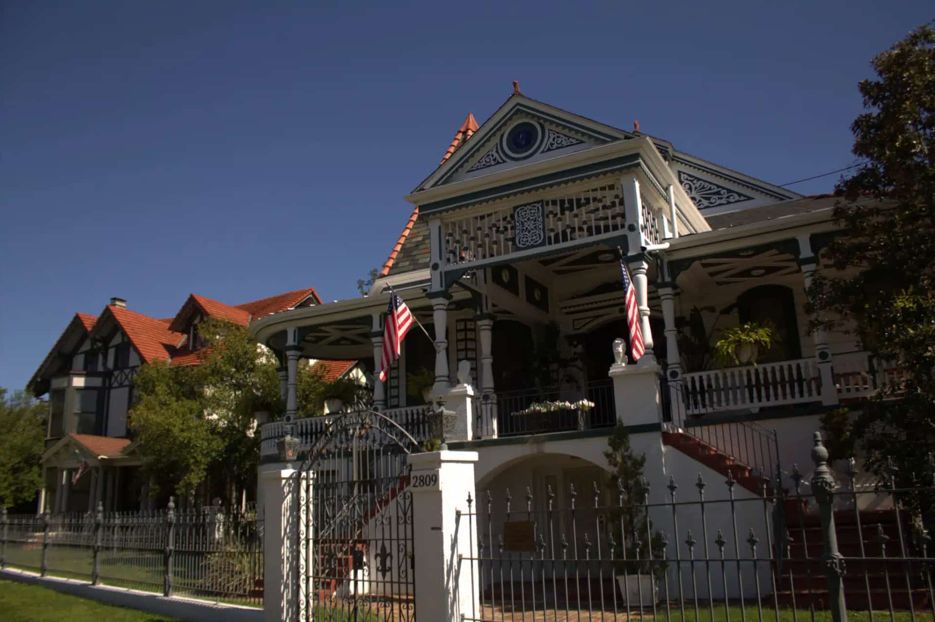 Historic house along Bayou St. John in New Orleans
