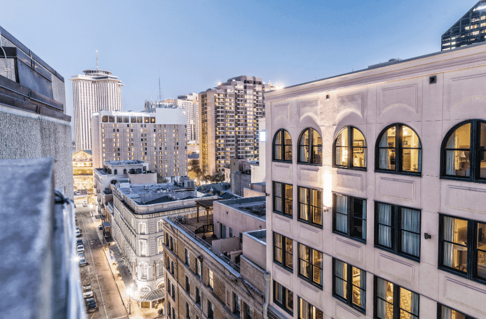 Downtown buildings in the New Orleans Central Business District