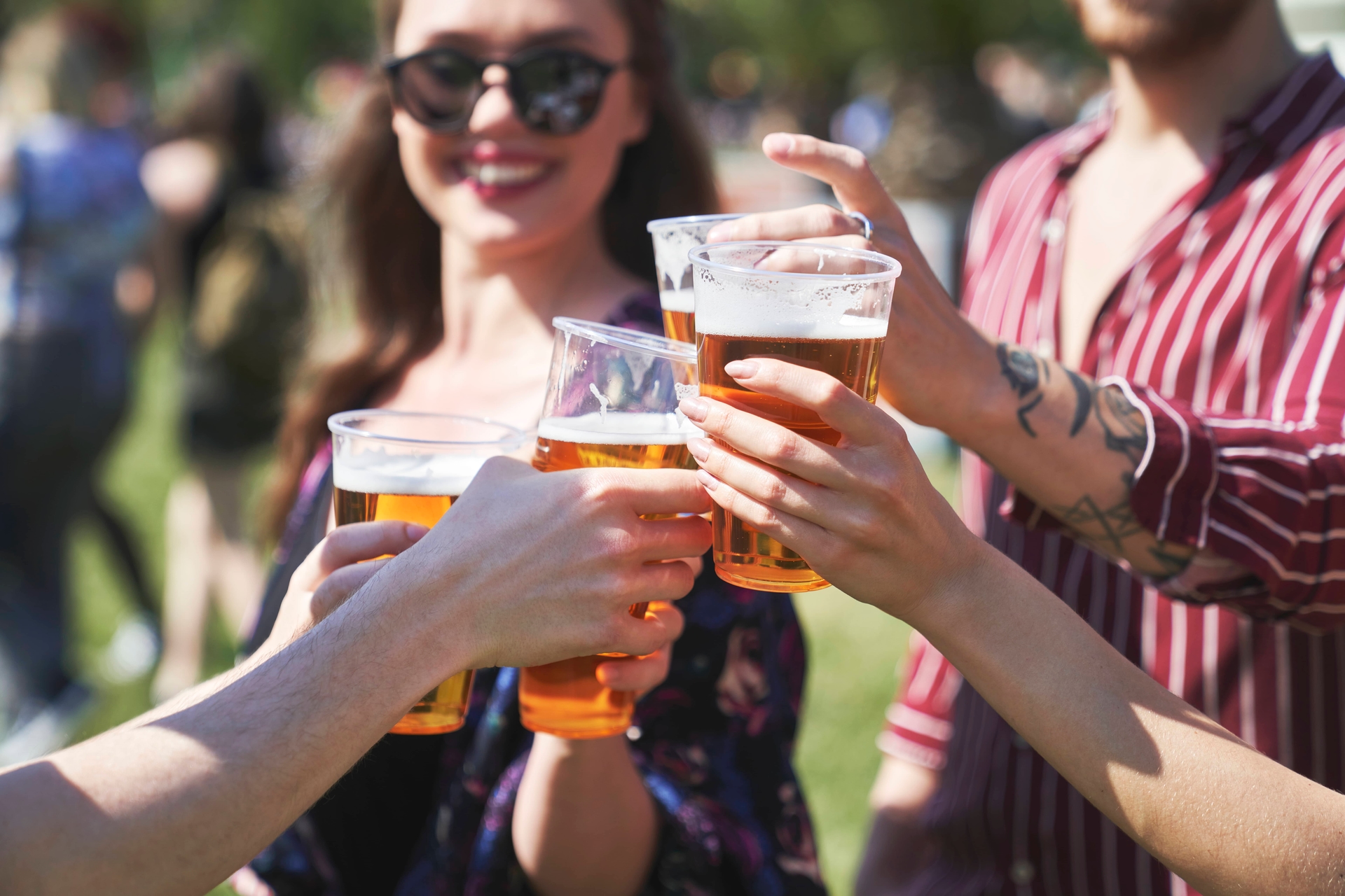 NOLA on Tap New Orleans Beer Festival friends make a toast