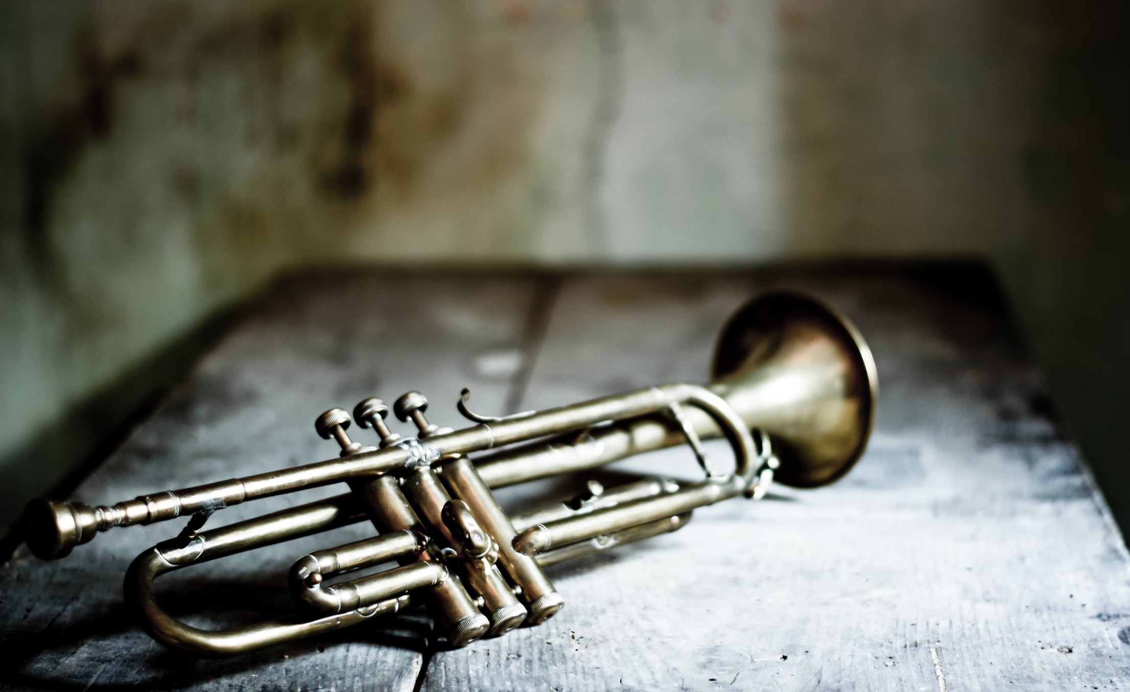 History of New Orleans Jazz antique trumpet