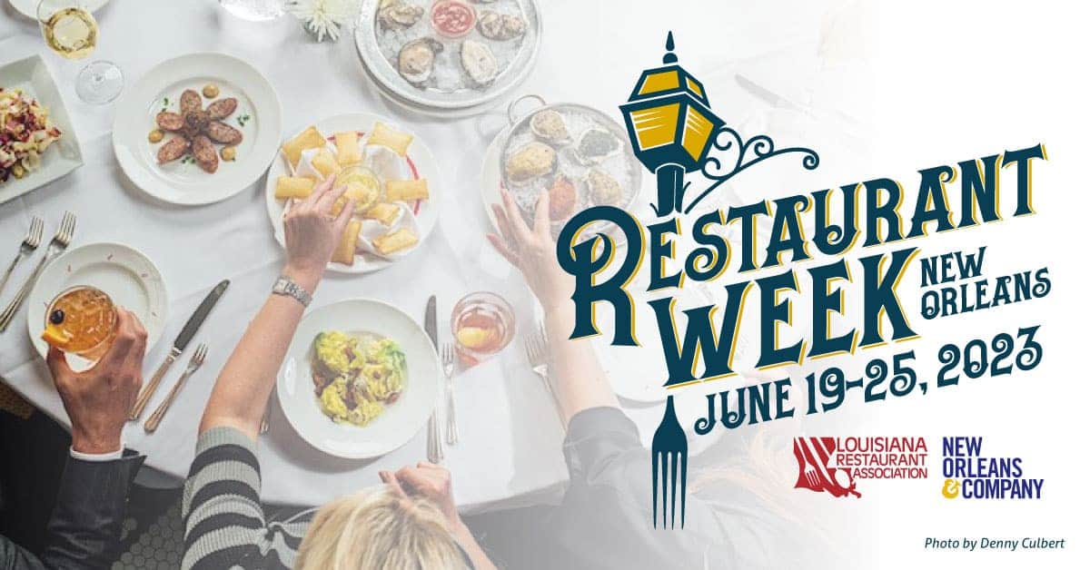 New Orleans attractions 2023 restaurant week poster