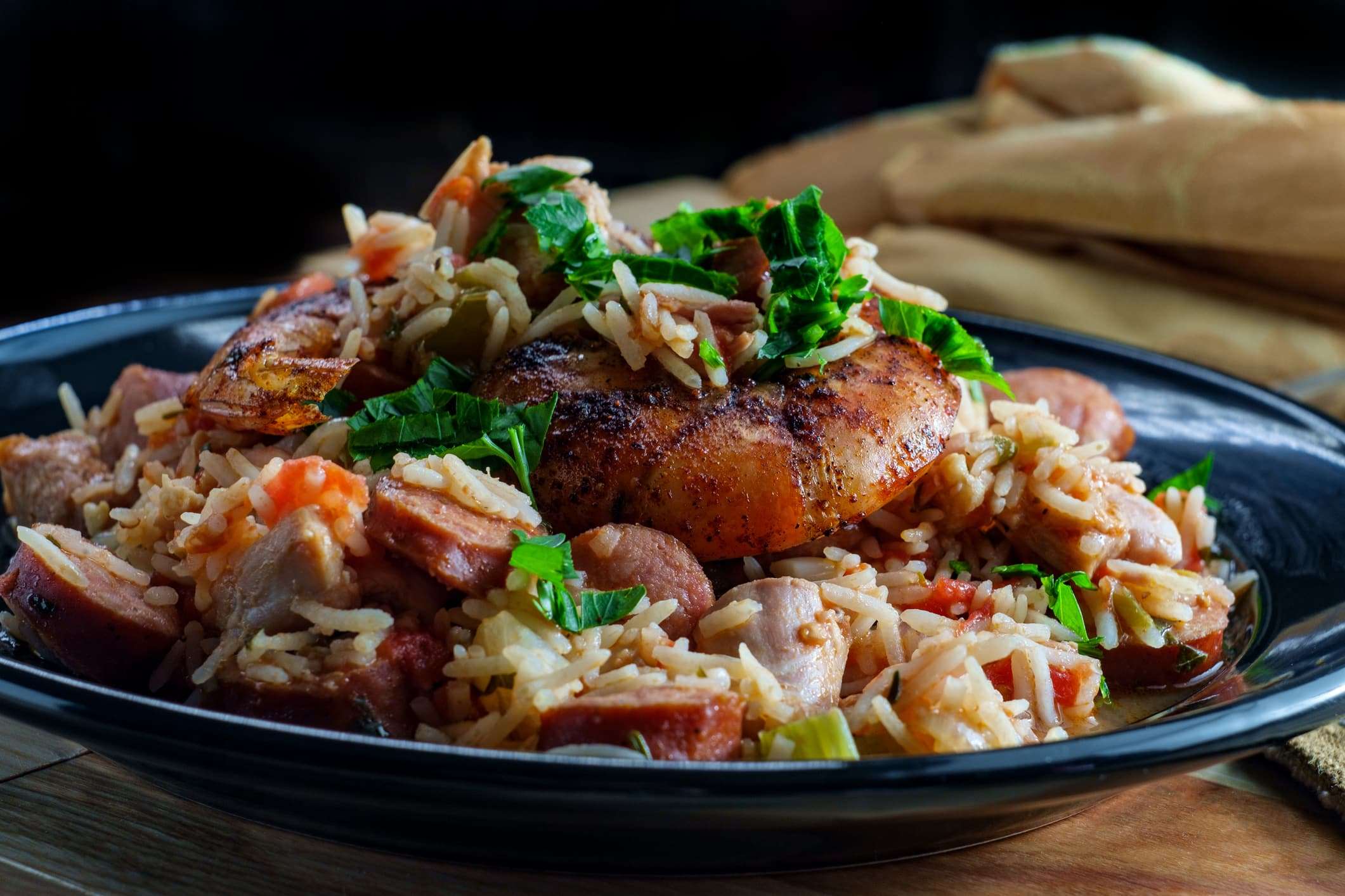 creole bowl of shrimp Jambalaya