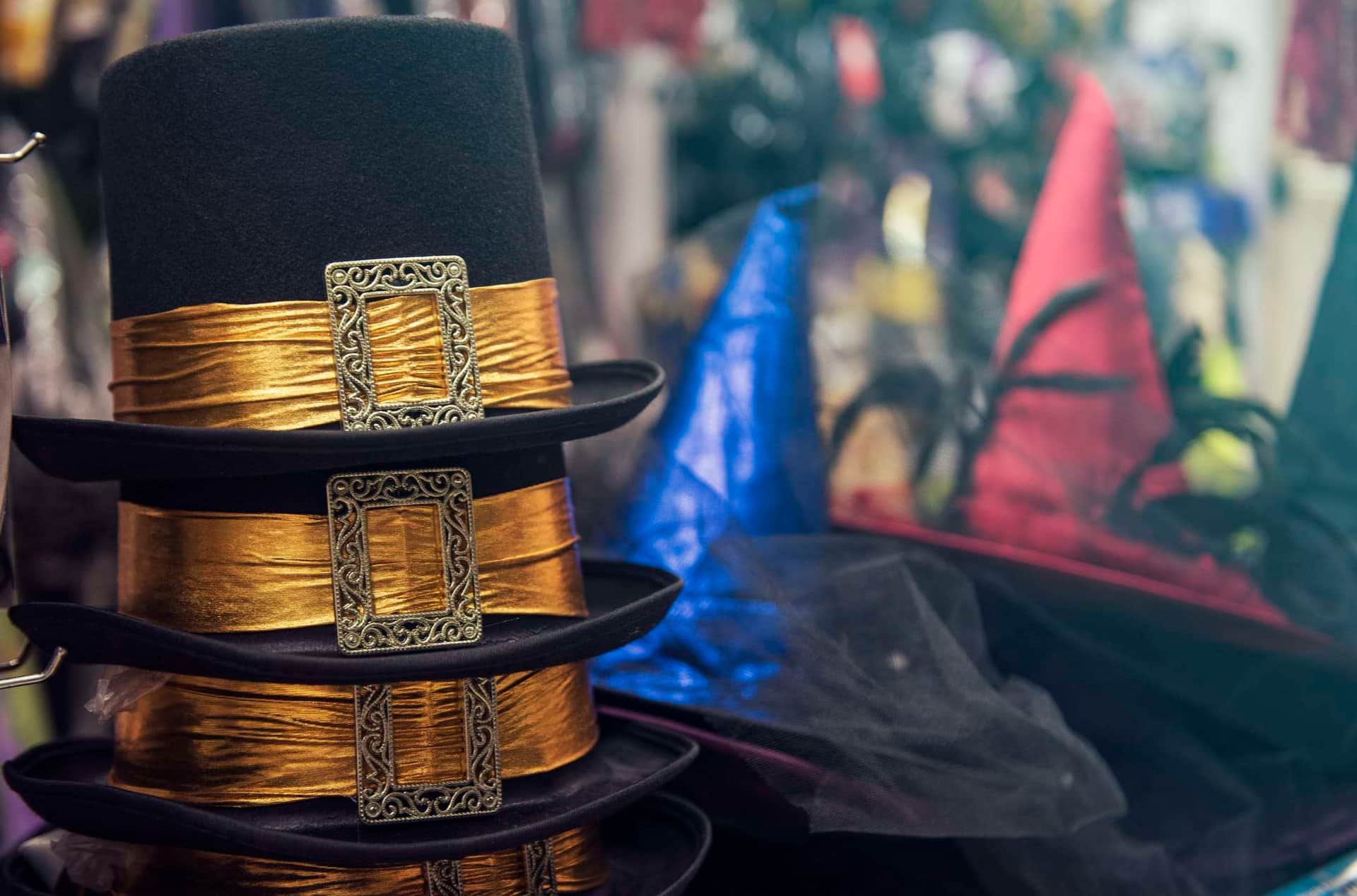 halloween shops in new orleans special costume hats in a store